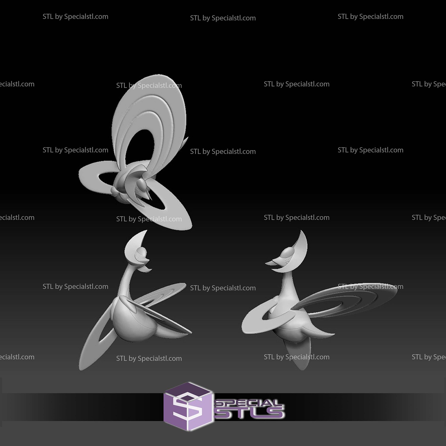 Pokemon STL Collection Cresselia 3D Model — view 2