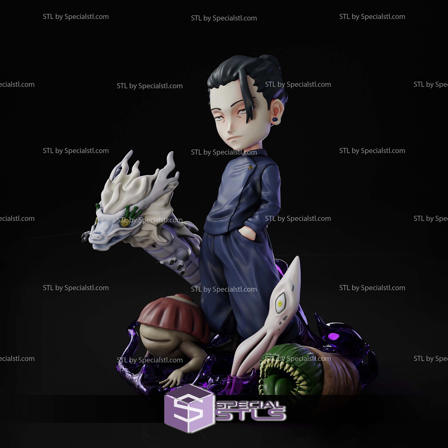 Geto Chibi 3D Printer Files STL Model — view 2