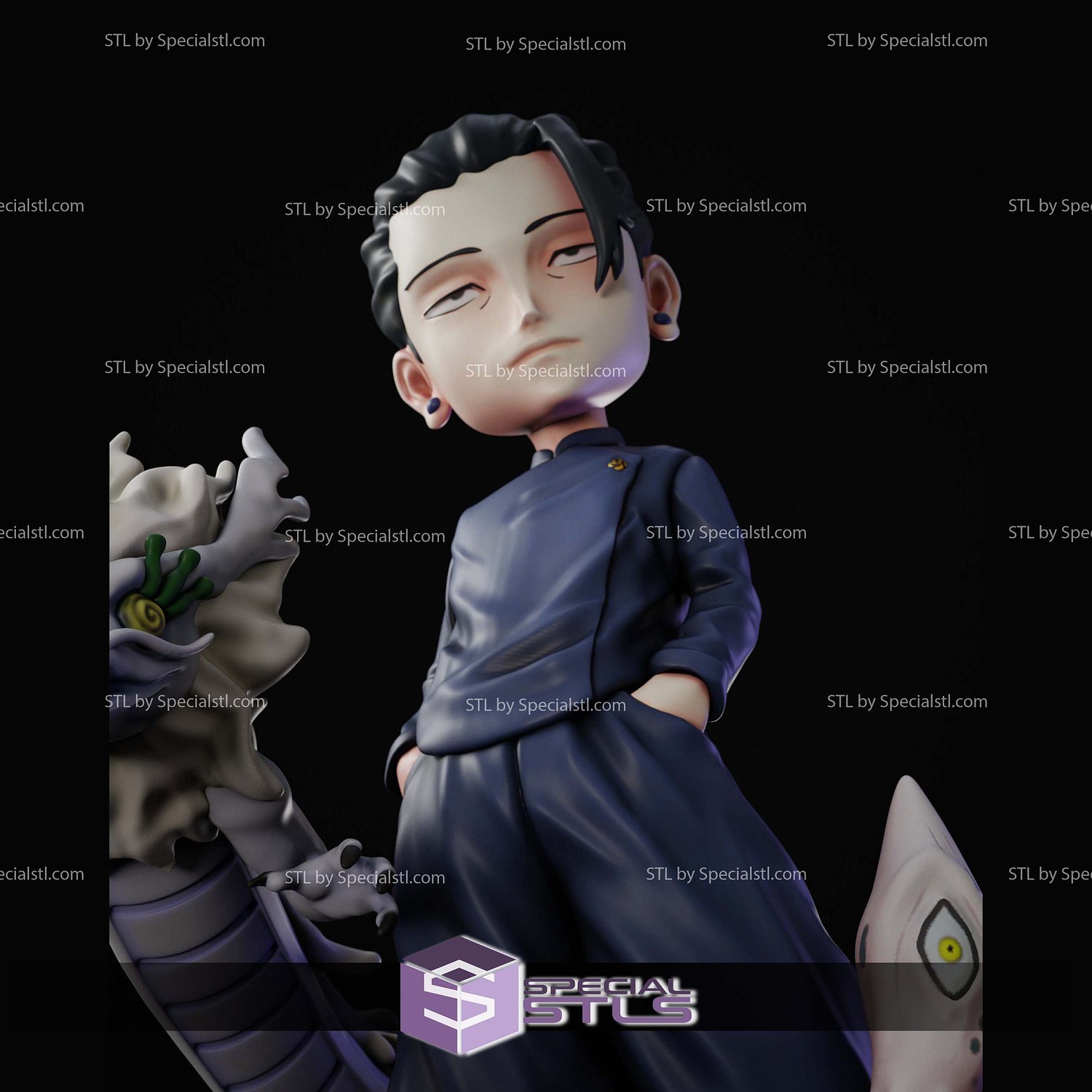 Geto Chibi 3D Printer Files STL Model — view 3