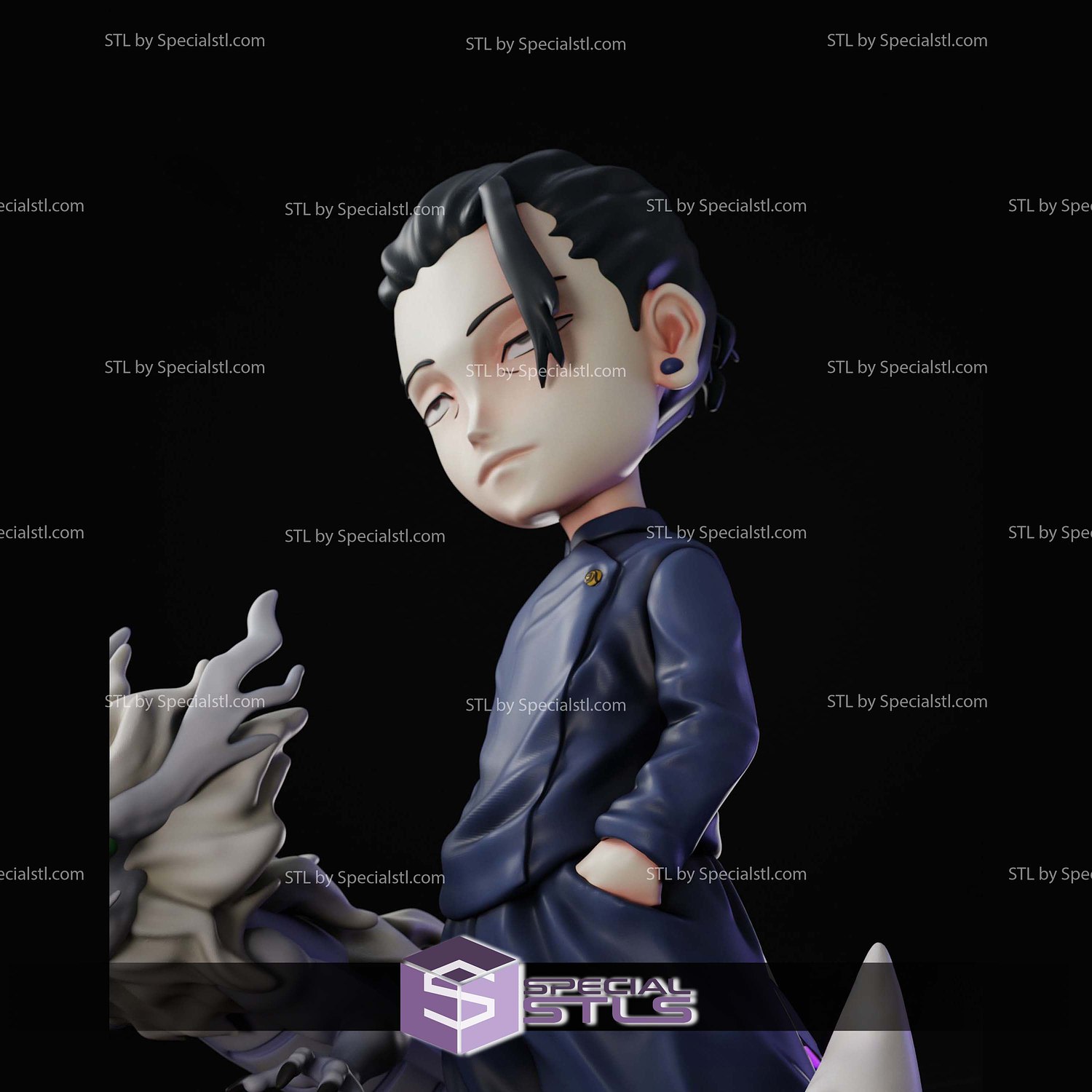 Geto Chibi 3D Printer Files STL Model — view 5