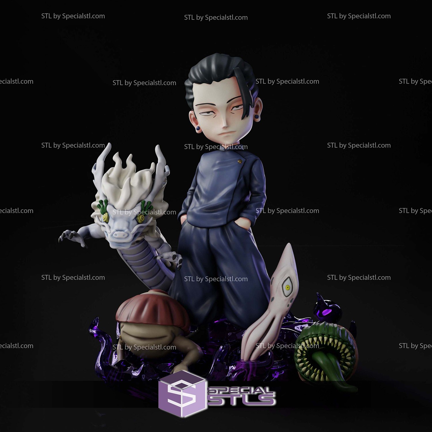 Geto Chibi 3D Printer Files STL Model — view 6