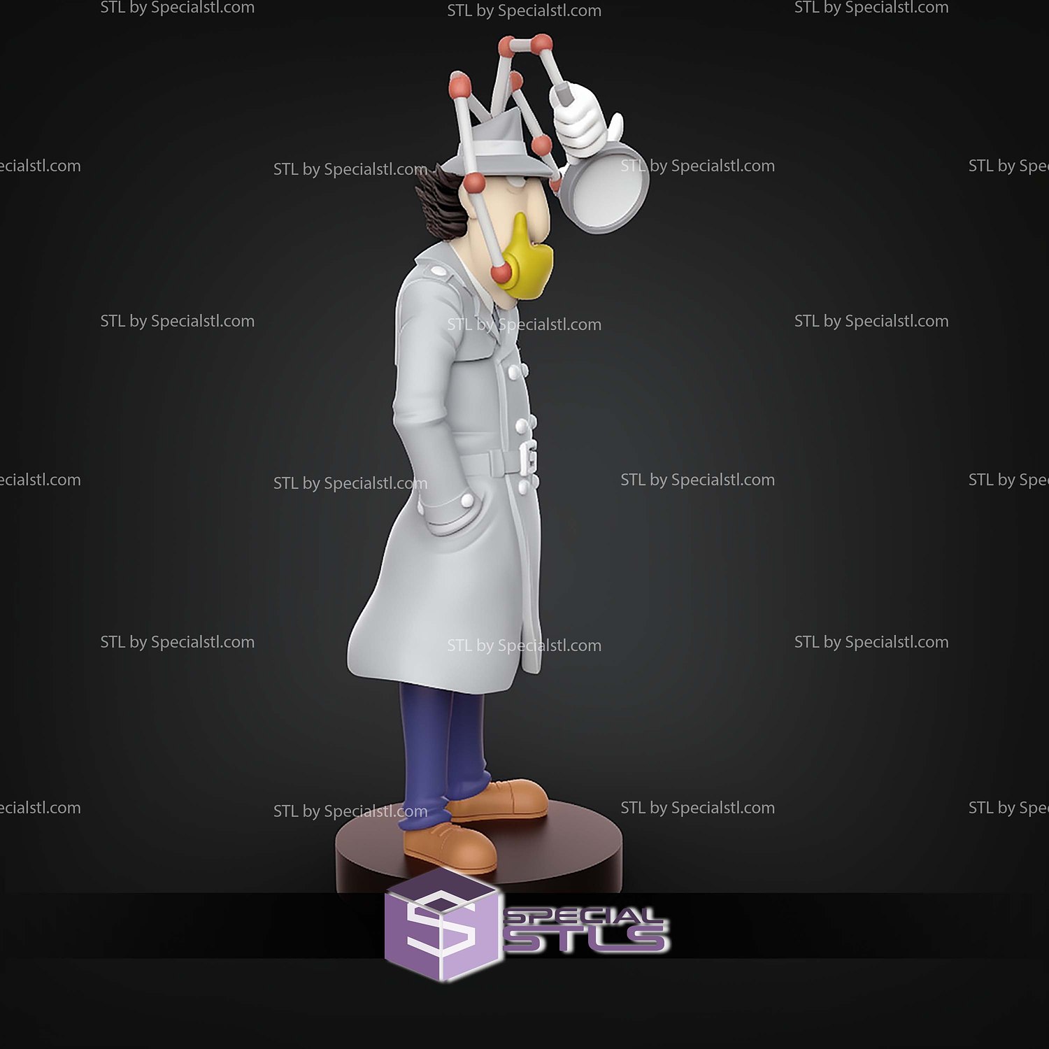 Inspector Gadget 200mm STL Files 3D Model — view 3