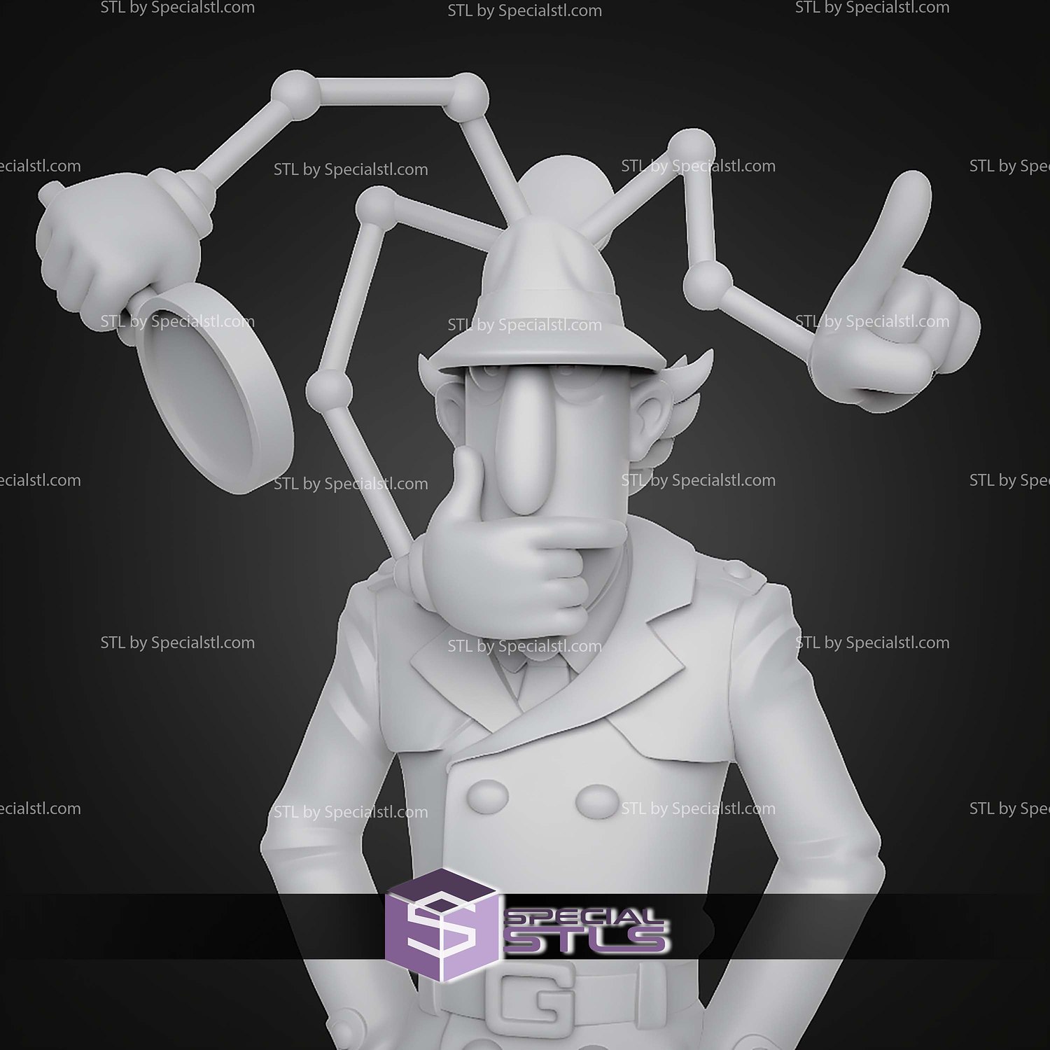 Inspector Gadget 200mm STL Files 3D Model — view 7