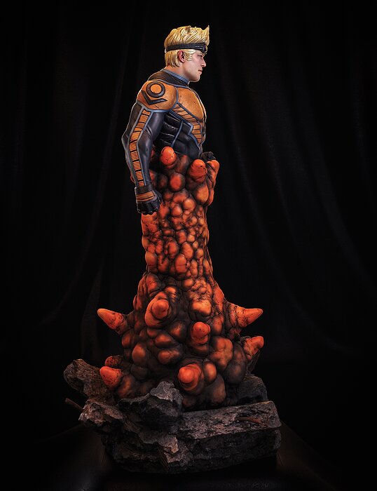 Cannonball New Mutants X-Men Statue for 3d Print STL Model — view 2