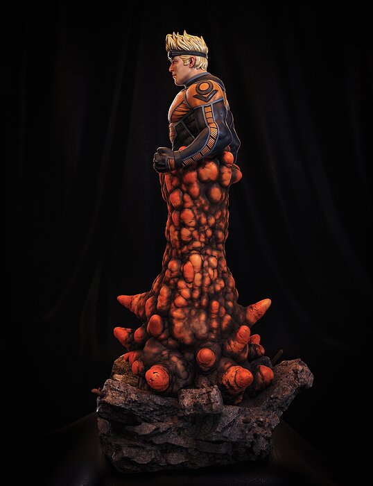 Cannonball New Mutants X-Men Statue for 3d Print STL Model — view 4
