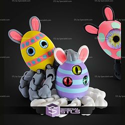 Super Basic STL Flexi Easter Egg Critters 3D Model