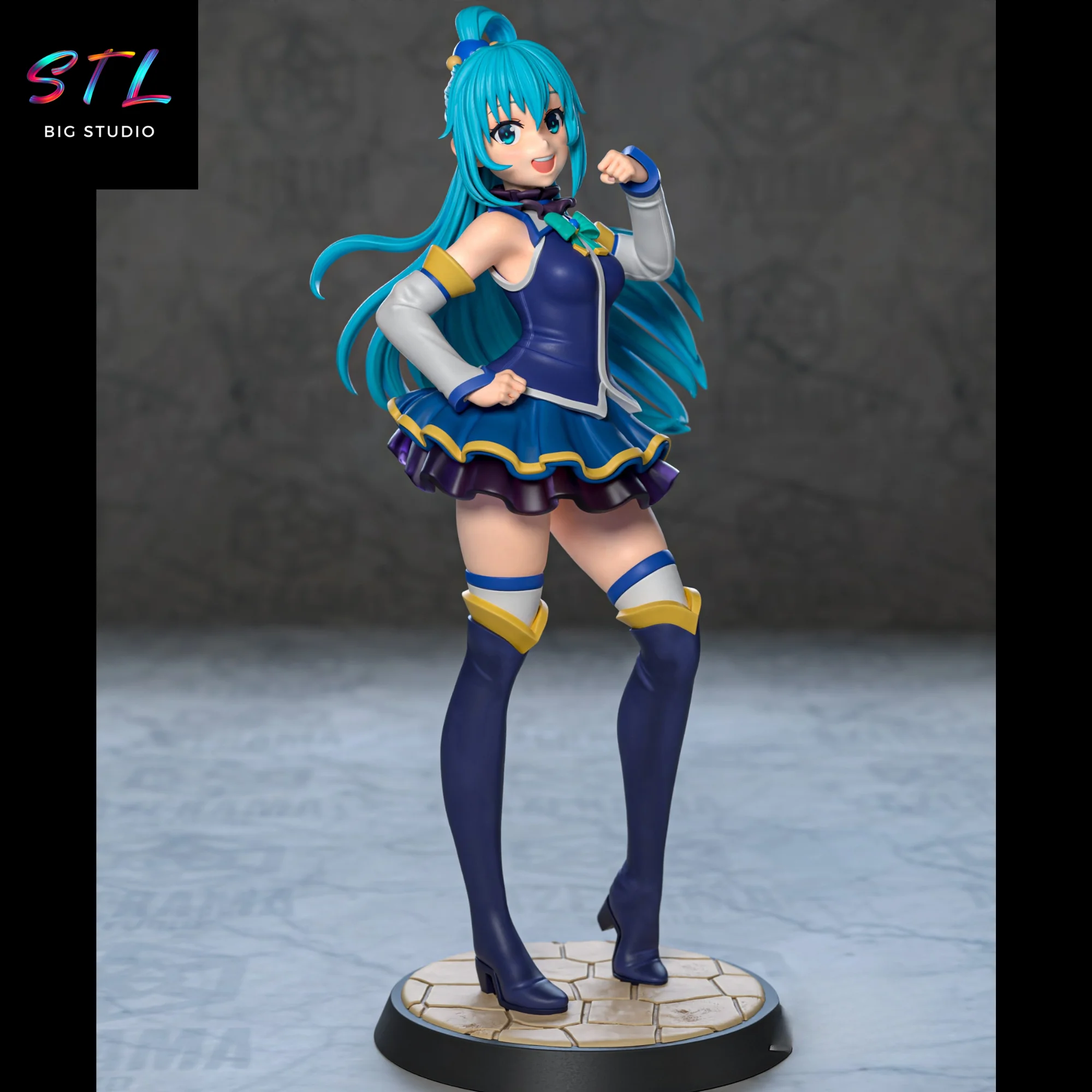 Aqua STL | KonoSuba 3D Printable Figure Model
