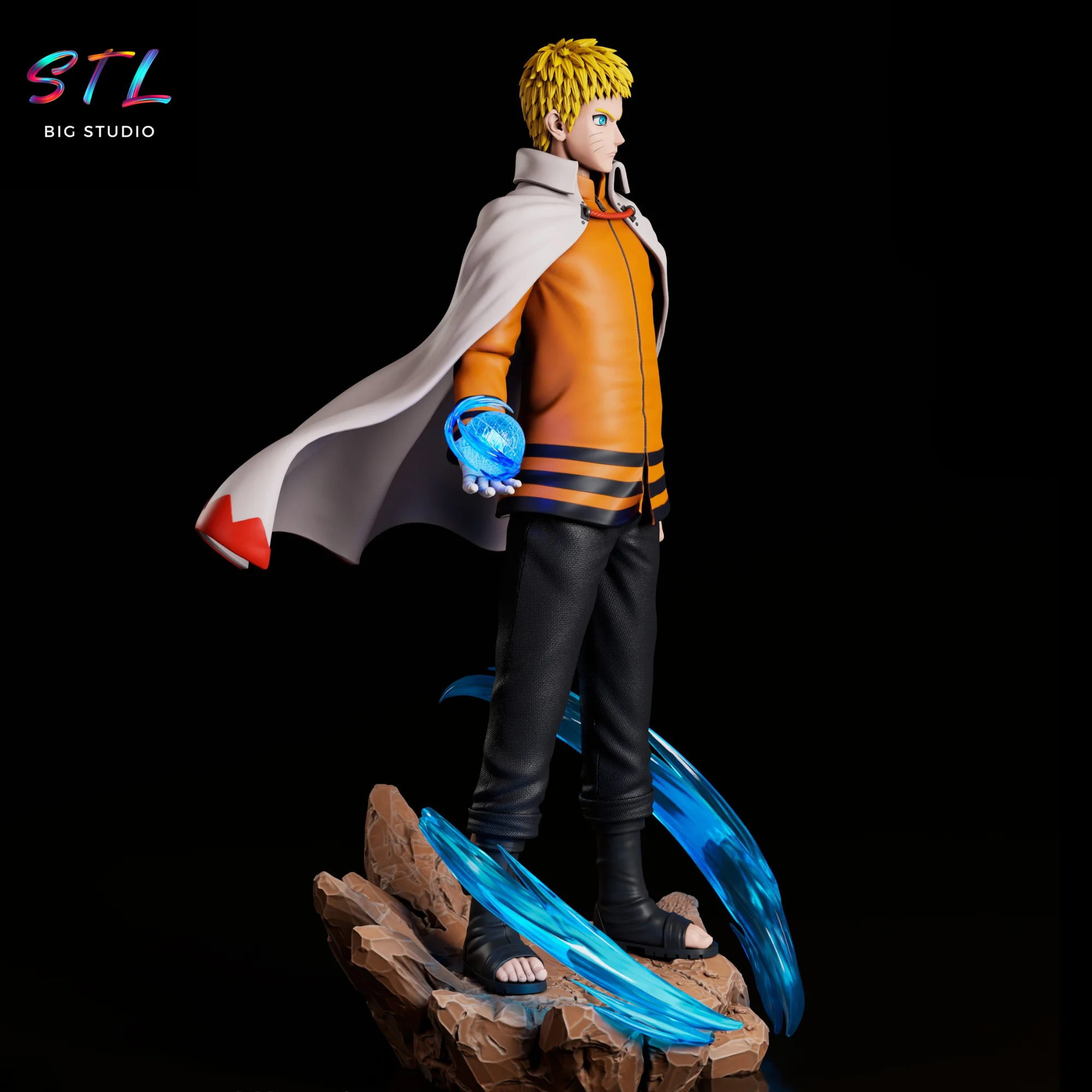 Naruto Hokage STL | 3D Printable Figure Model — view 3
