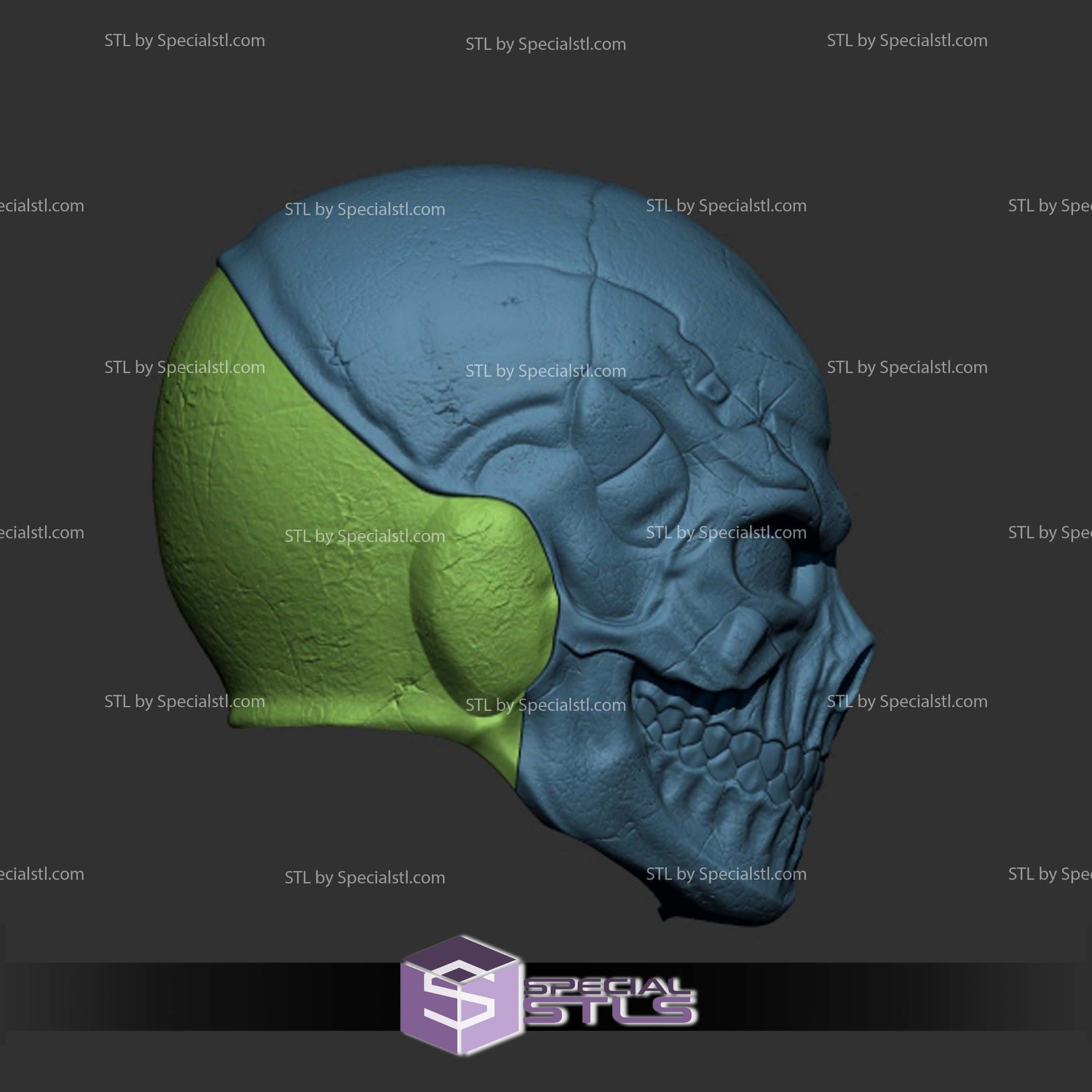 Cosplay STL Files Deathstroke Helmet V4 3D Model — view 3
