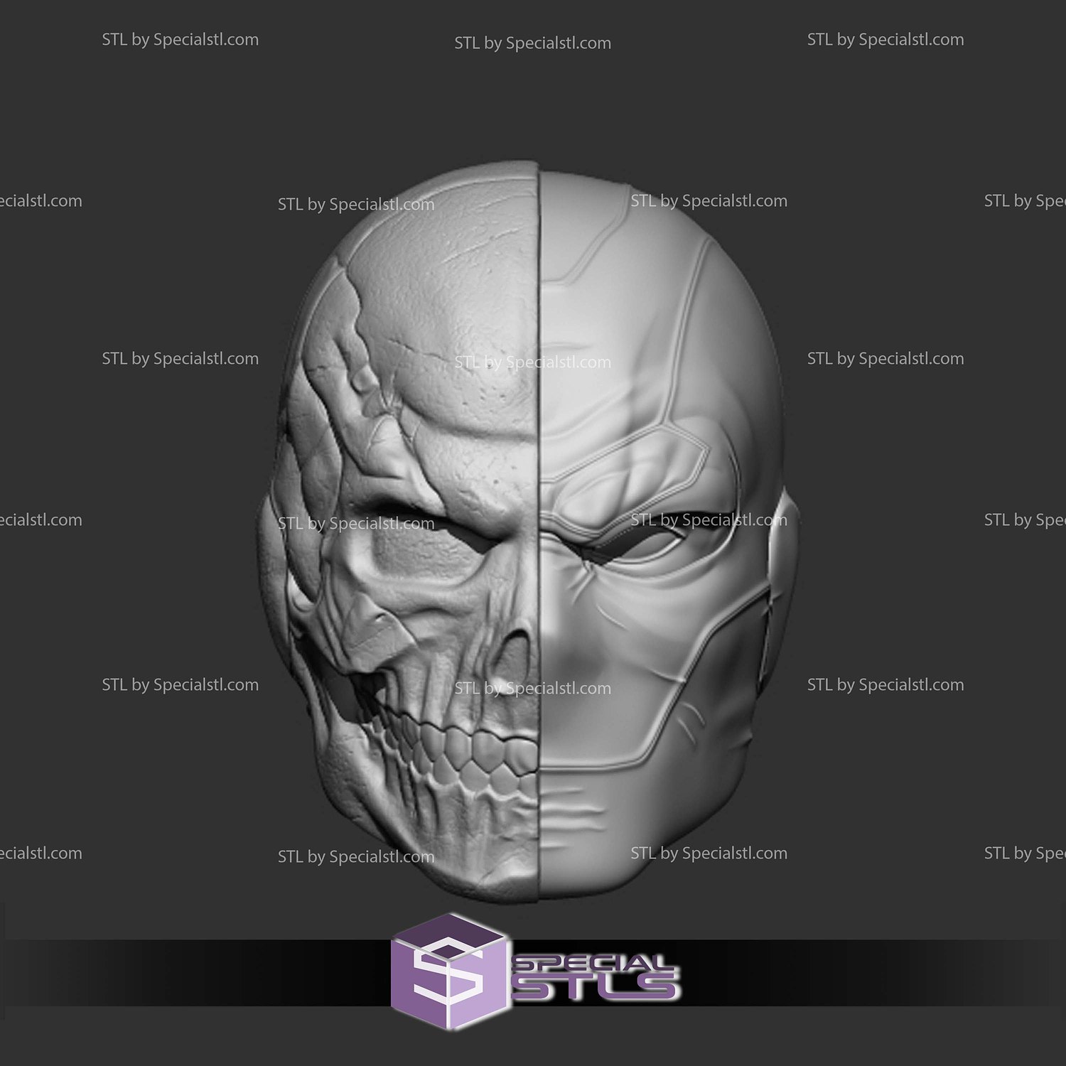 Cosplay STL Files Deathstroke Helmet V4 3D Model — view 4