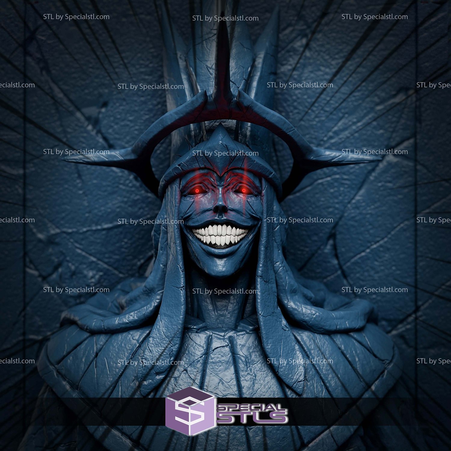 Statue of God Throne Solo Leveling STL Files 3D Model — view 4