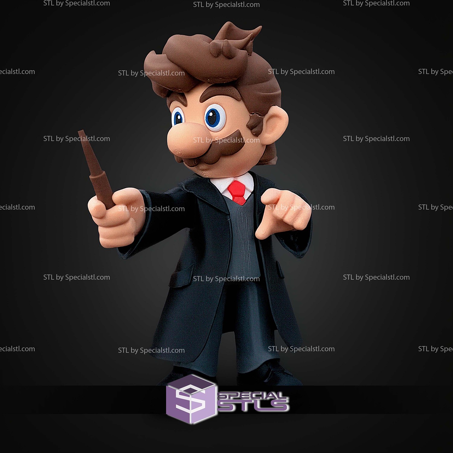 Super Basic STL Mario Harry Potter Multipart 3D Model — view 3