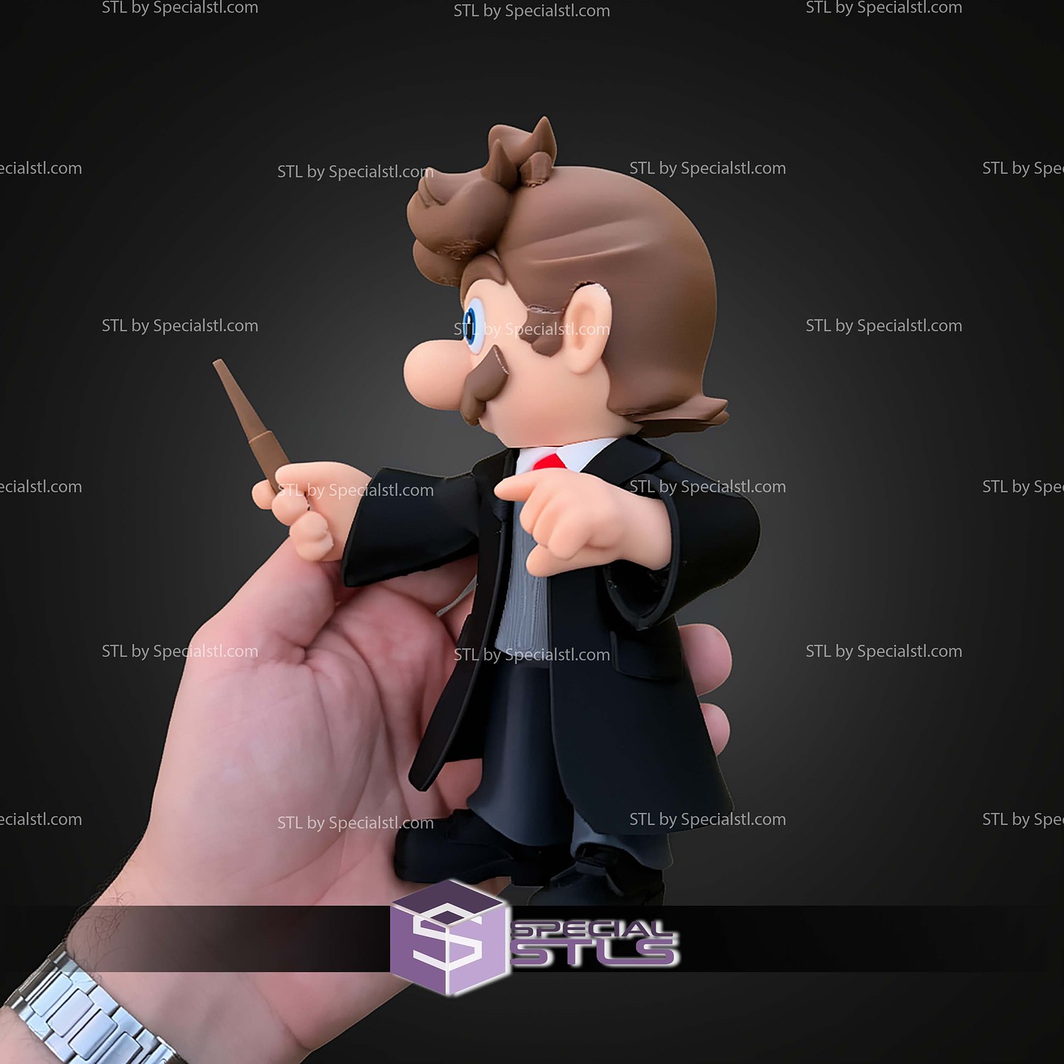 Super Basic STL Mario Harry Potter Multipart 3D Model — view 7