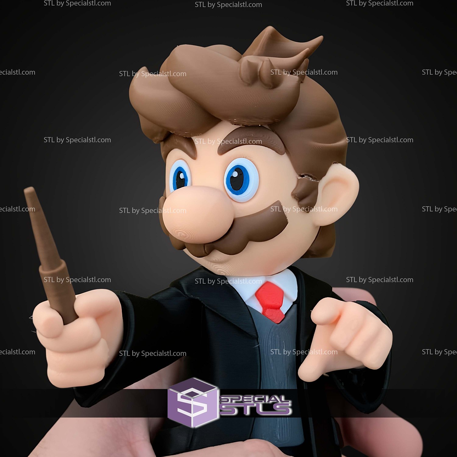 Super Basic STL Mario Harry Potter Multipart 3D Model — view 8
