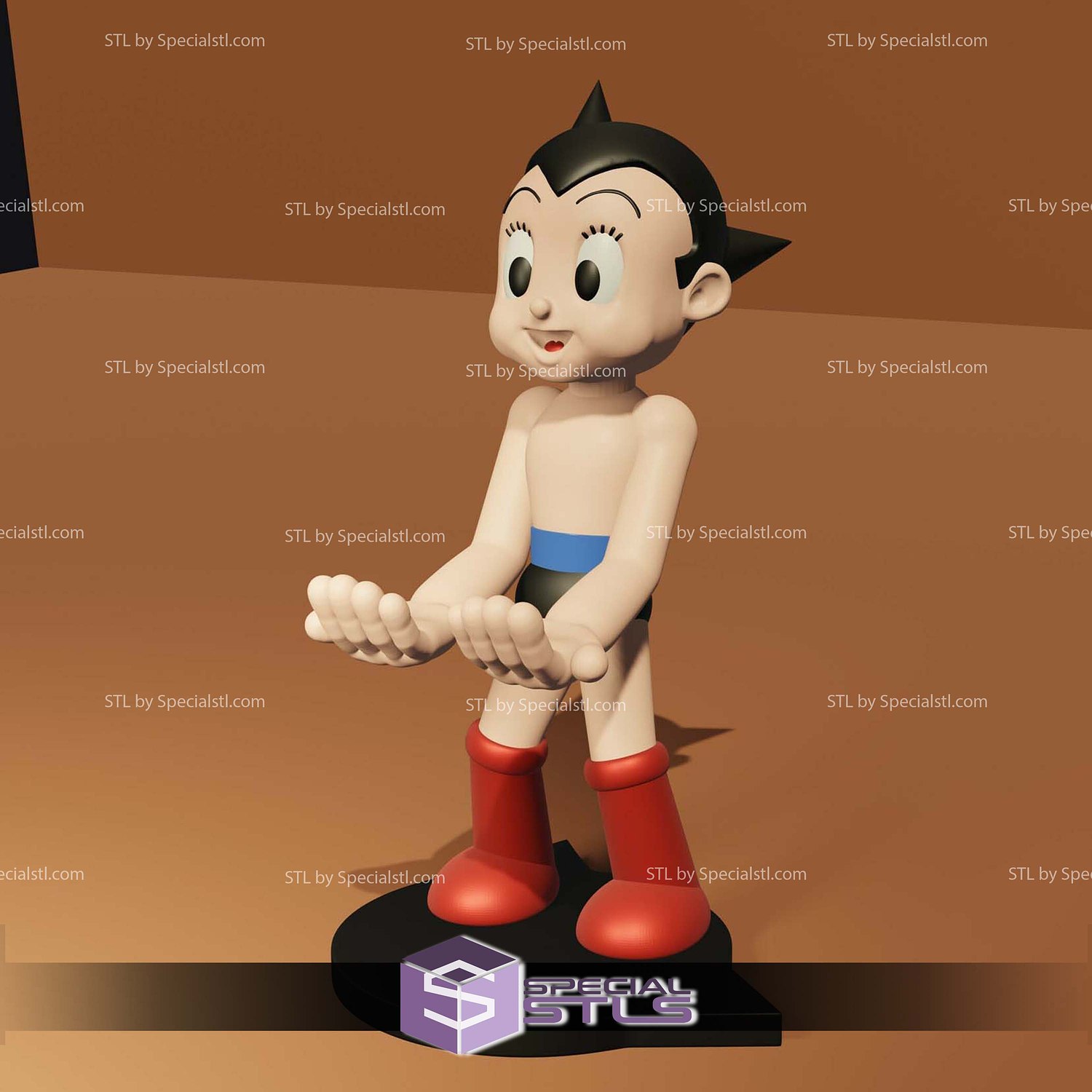 Astroboy Joystick Holder 3D Printer Files STL Model — view 2