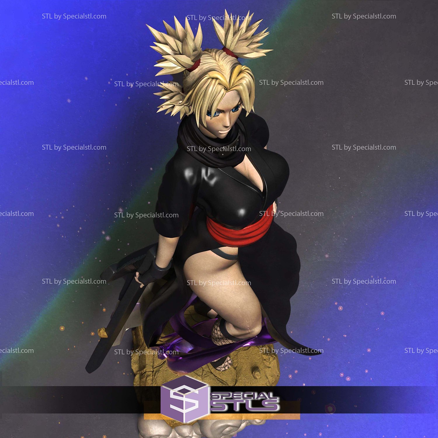 Temari Naruto STL Files 3D Model — view 3