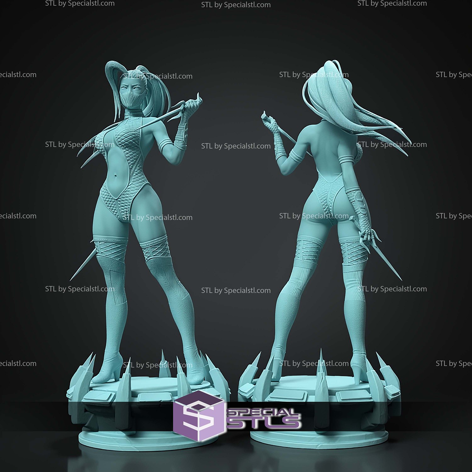 Mileena Standalone 1-6 STL Files 3D Model — view 5