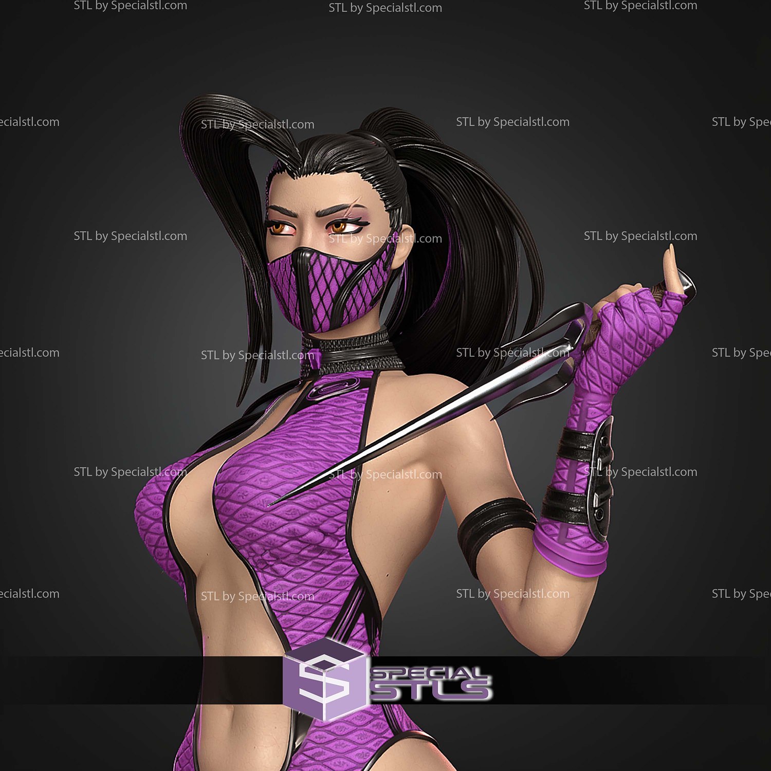 Mileena Standalone 1-6 STL Files 3D Model — view 8