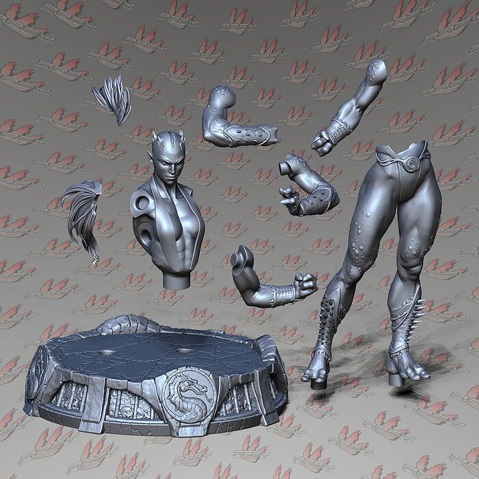 SHEEVA 1-24 SCALE PRESUPPORTED 3D STL Model — view 5