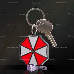 Resident Evil Logo Keychain STL Files 3D Model