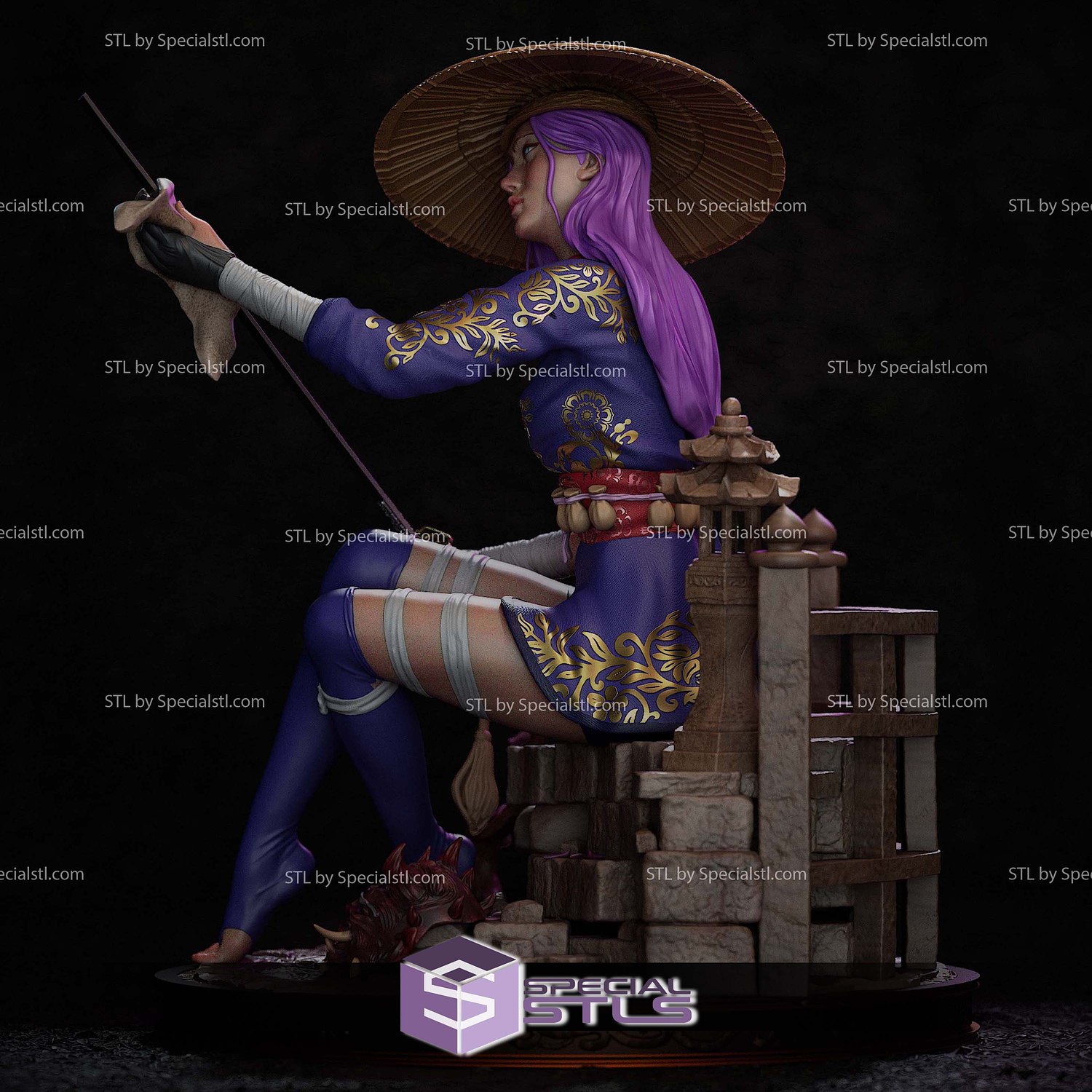 Psylocke Samurai 3D Printer Files STL Model — view 3