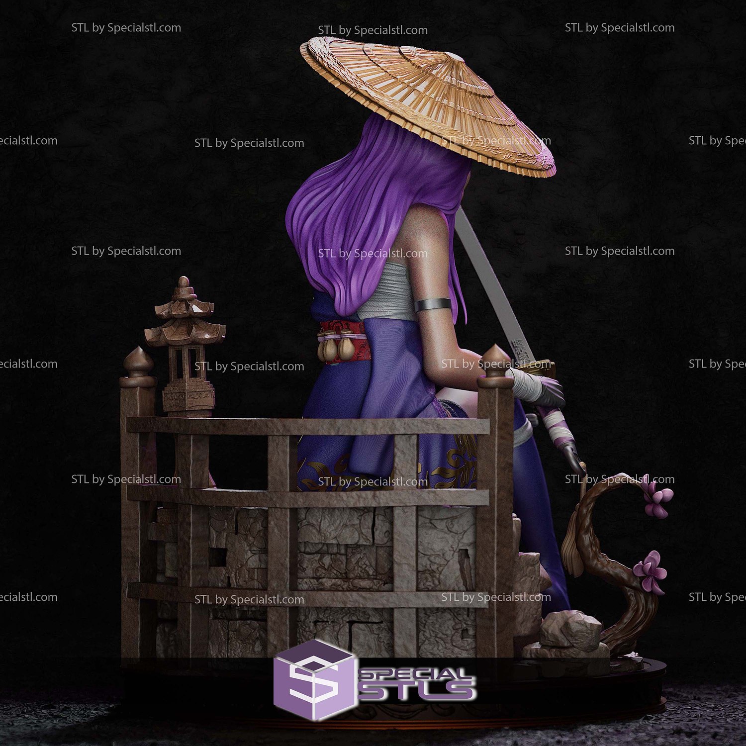 Psylocke Samurai 3D Printer Files STL Model — view 4