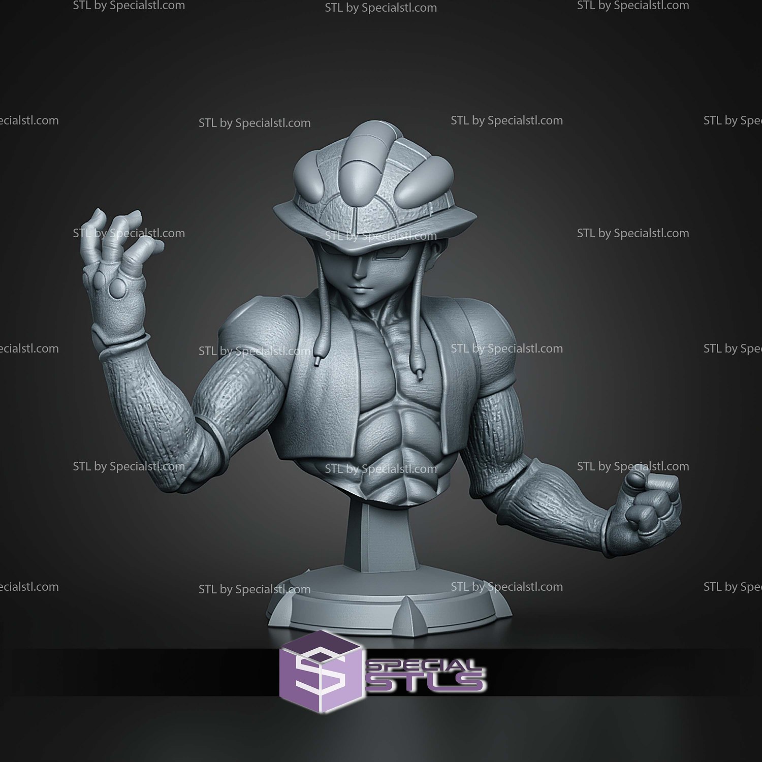 Meruem Hunter x Hunter Bust 136mm STL Files 3D Model — view 5