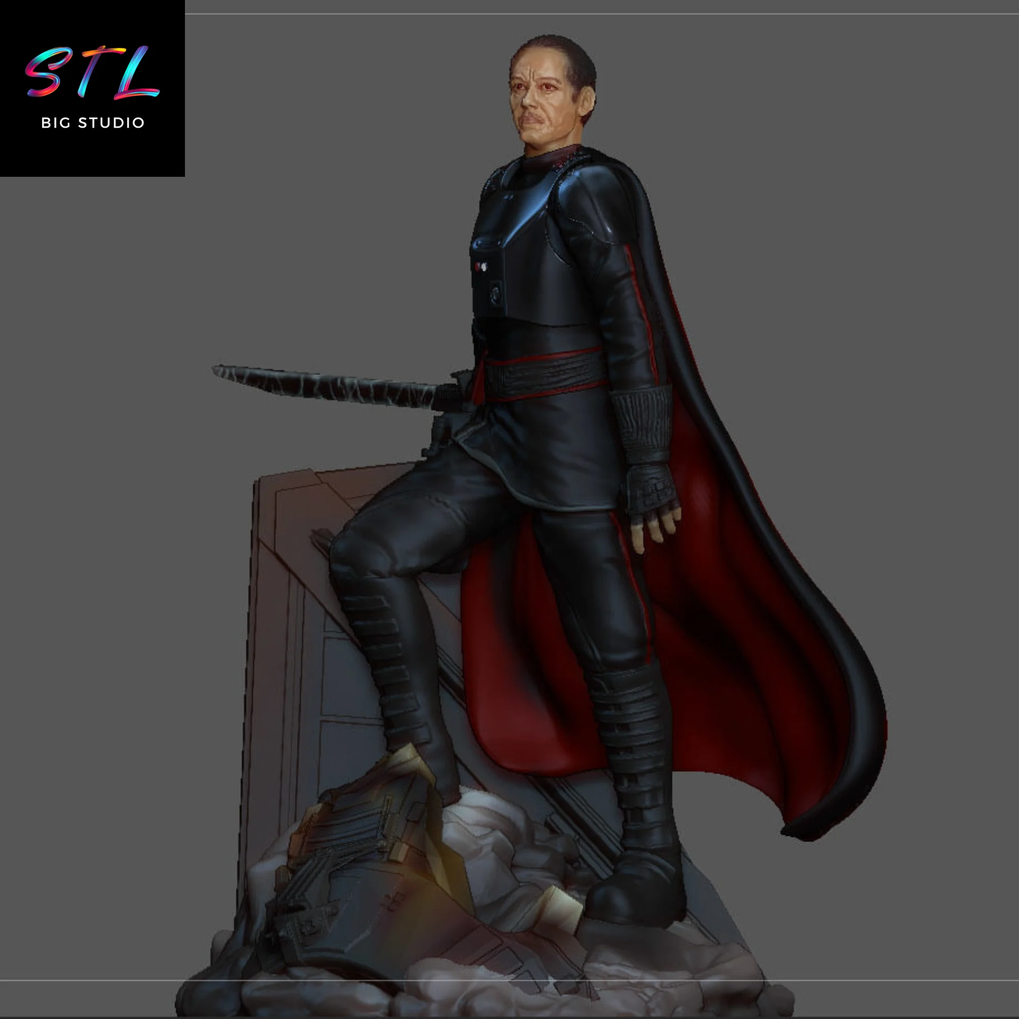 Moff Gideon STL | Star Wars 3D Printable Figure Model — view 2