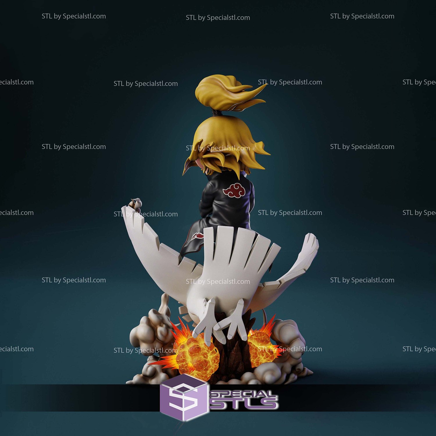 Deidara Naruto Shippuden Chibi 3D Printer Files STL Model — view 2