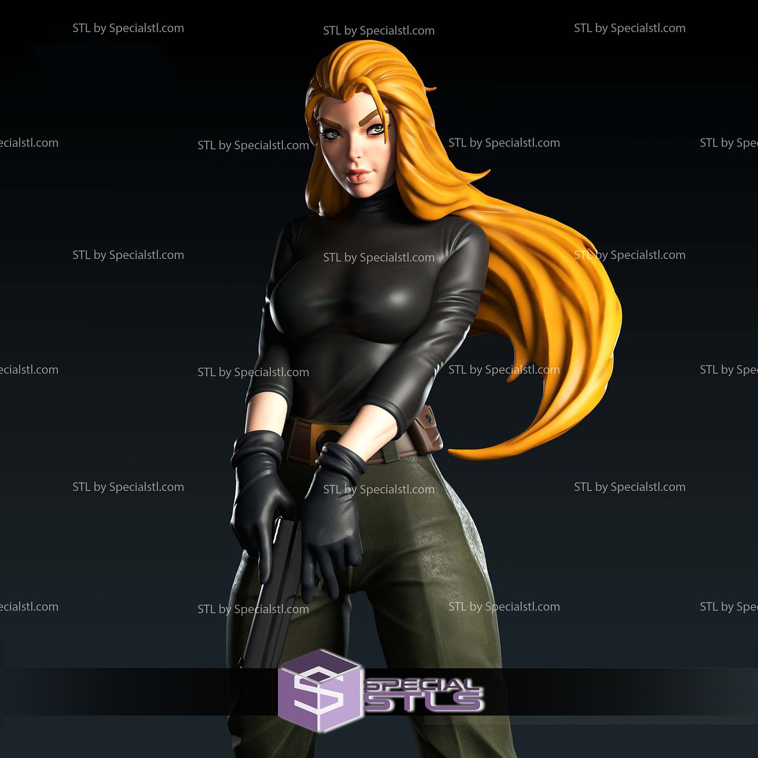 Kim Possible and Gun 3D Printer Files STL Model — view 2
