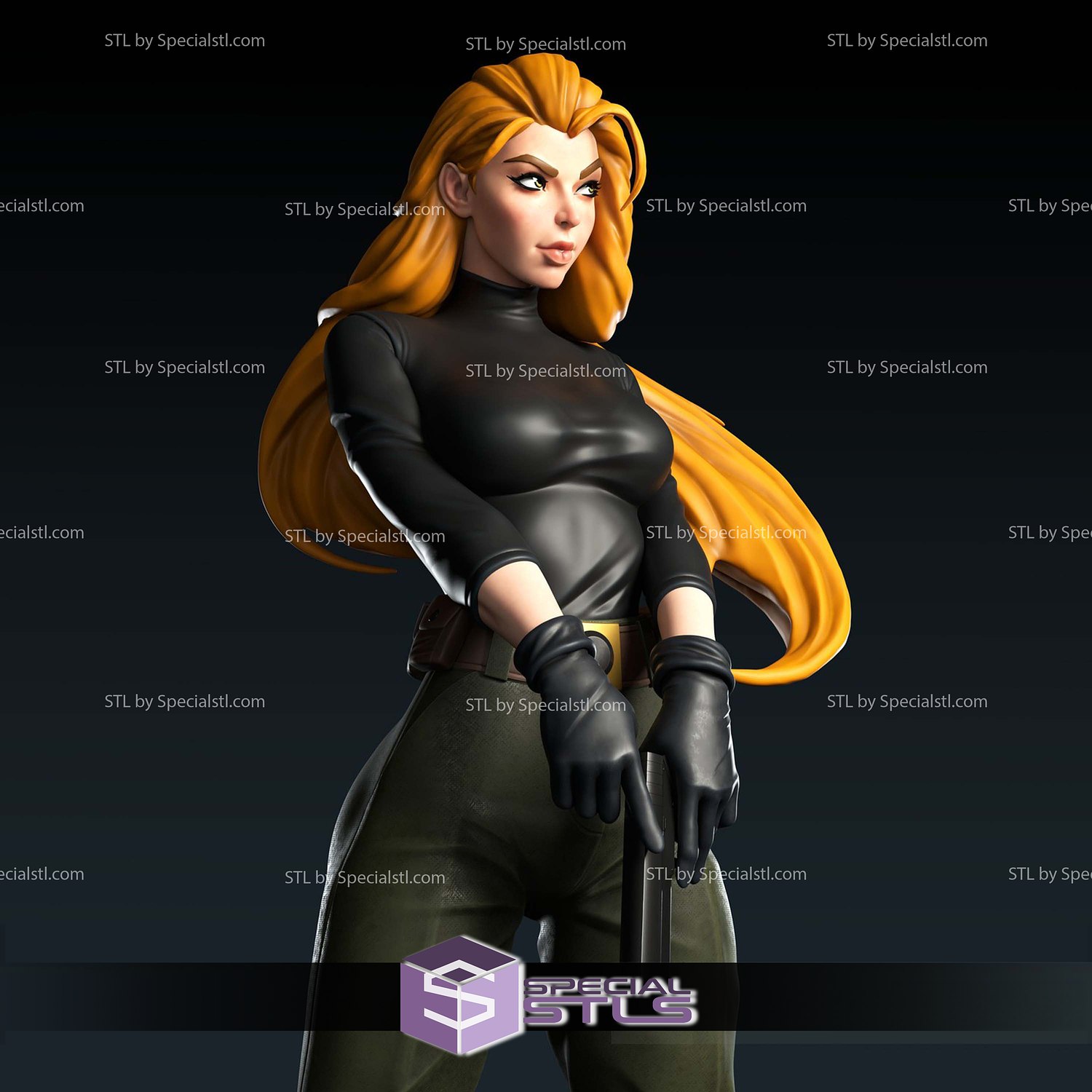 Kim Possible and Gun 3D Printer Files STL Model — view 3