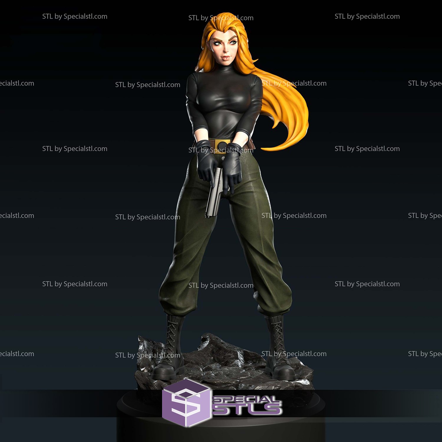 Kim Possible and Gun 3D Printer Files STL Model — view 5