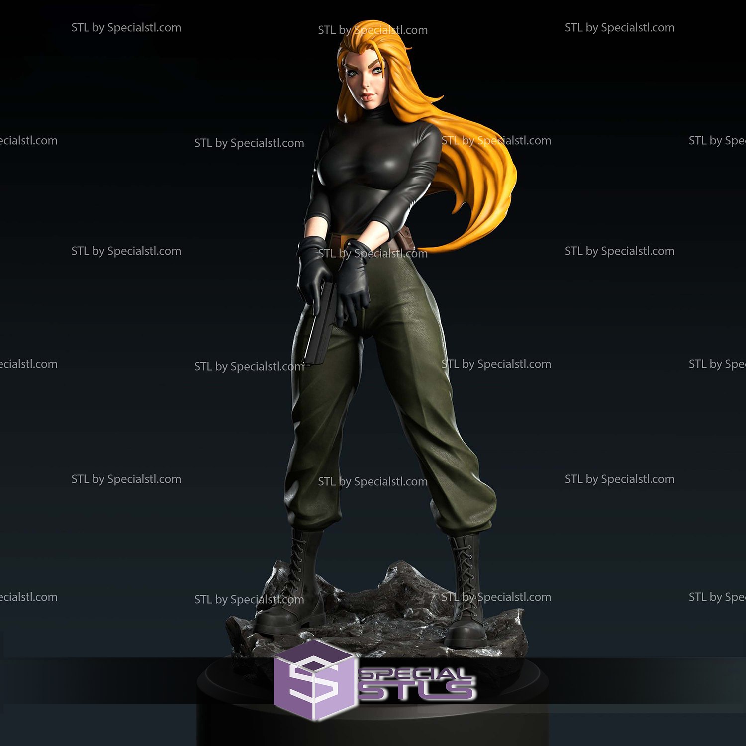 Kim Possible and Gun 3D Printer Files STL Model — view 7