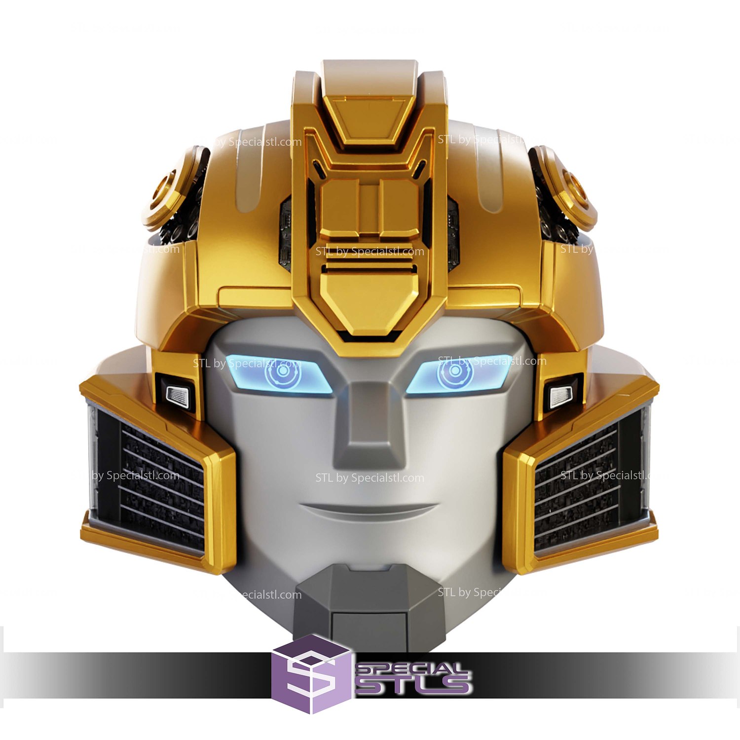 Cosplay STL Files BumbleBee One Helmet 3D Model — view 2