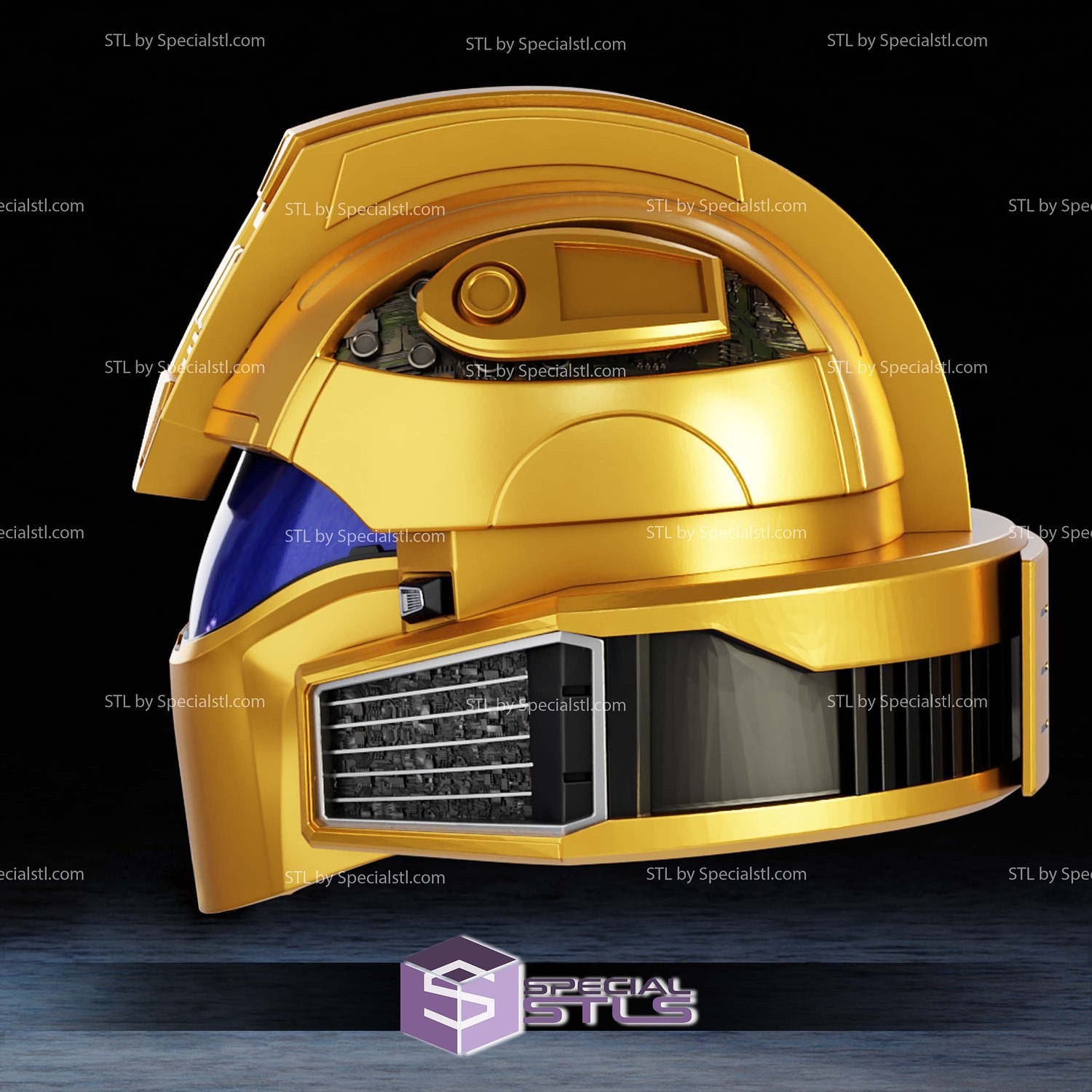 Cosplay STL Files BumbleBee One Helmet 3D Model — view 6