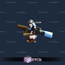 Hiruzen Sarutobi Adamantine Staff Bust 3D Printer Files STL Model