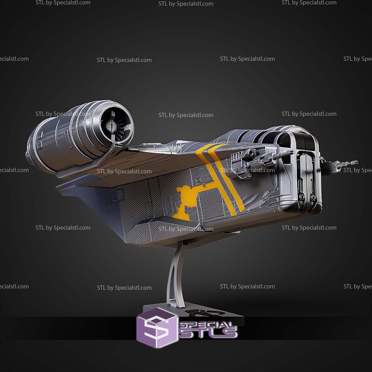 Razor Crest Kit Card STL Files 3D Model — view 5