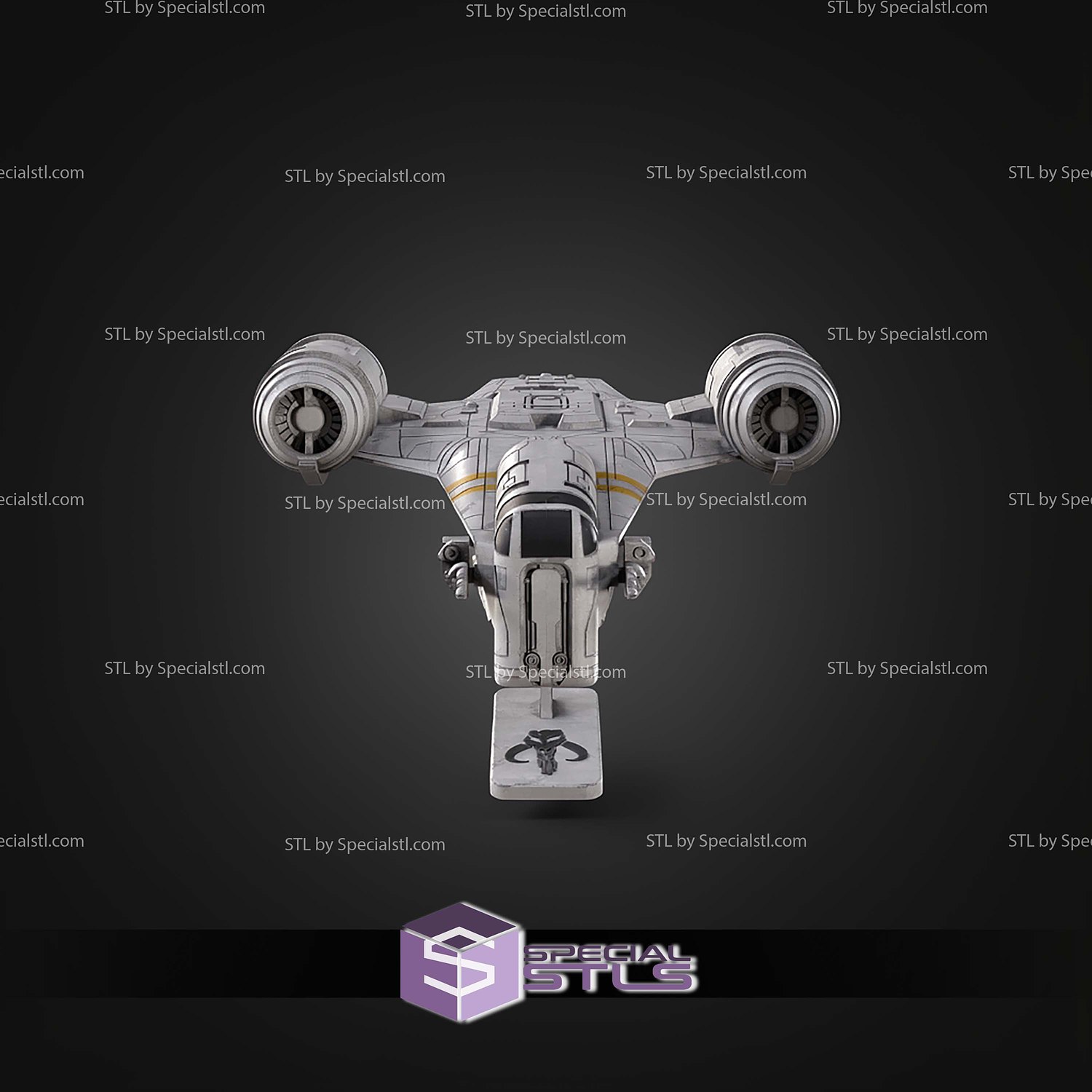 Razor Crest Kit Card STL Files 3D Model — view 6