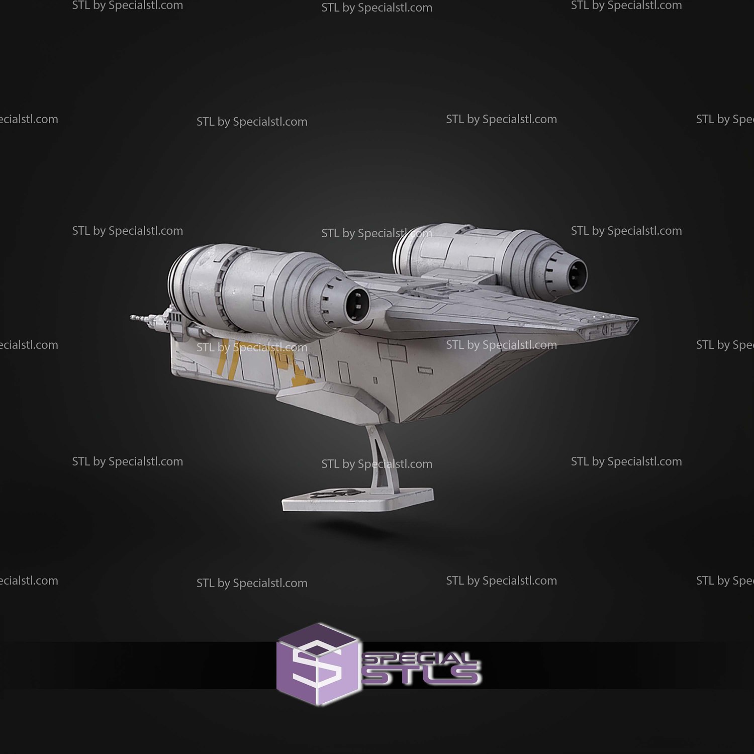Razor Crest Kit Card STL Files 3D Model — view 7