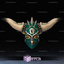 Cosplay STL Files Nergigante Monster Hunter Helmet 3D Model
