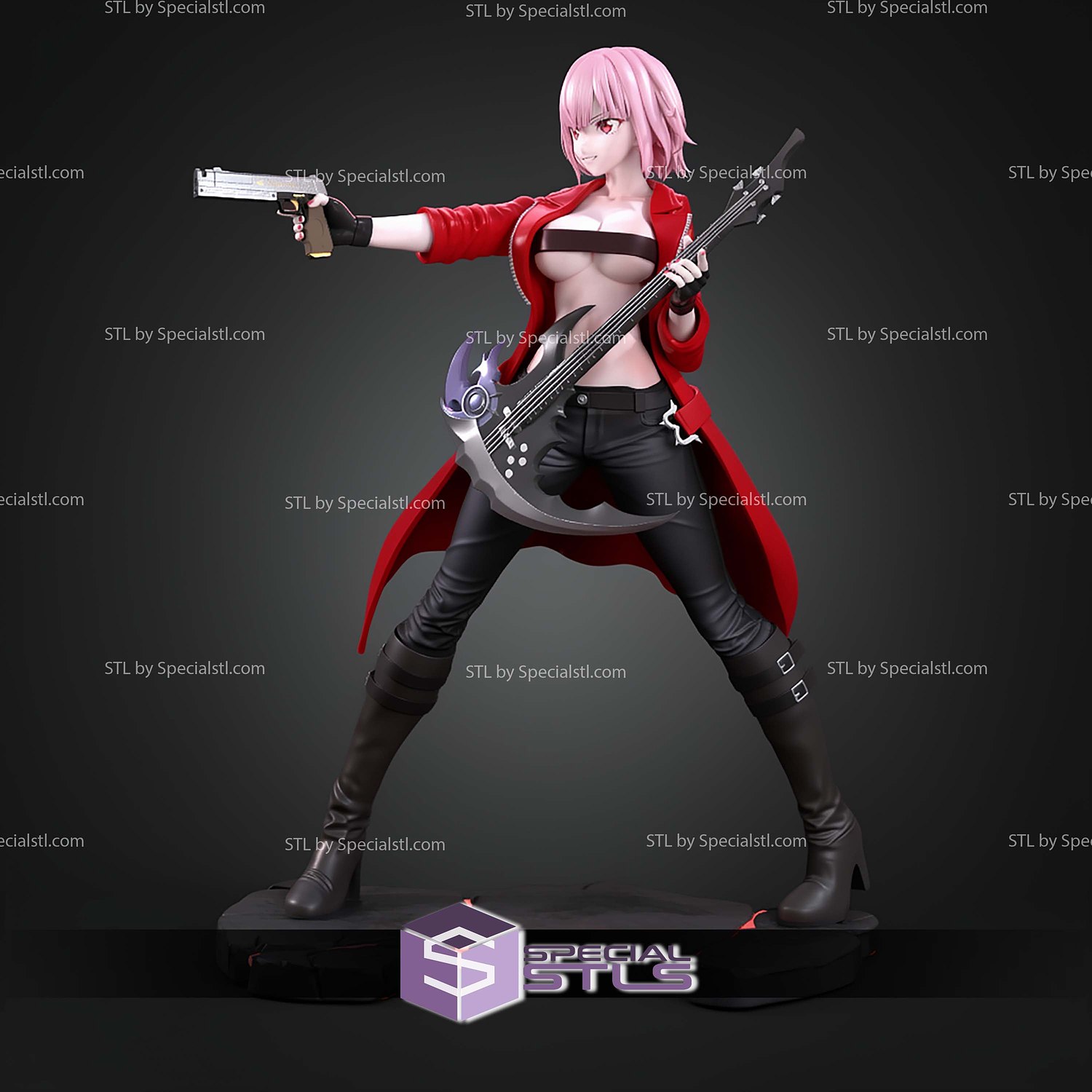 Mori Calliope Dante Outfit Hololive Vtuber STL Files 3D Model — view 5