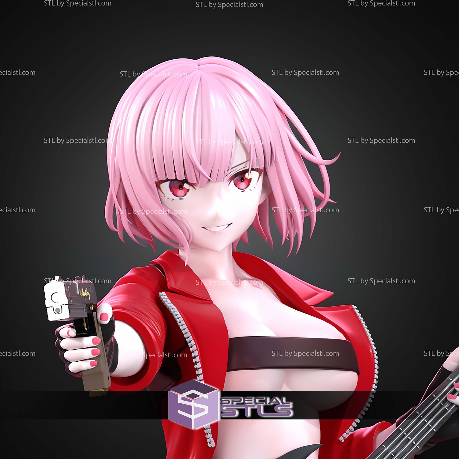 Mori Calliope Dante Outfit Hololive Vtuber STL Files 3D Model — view 6