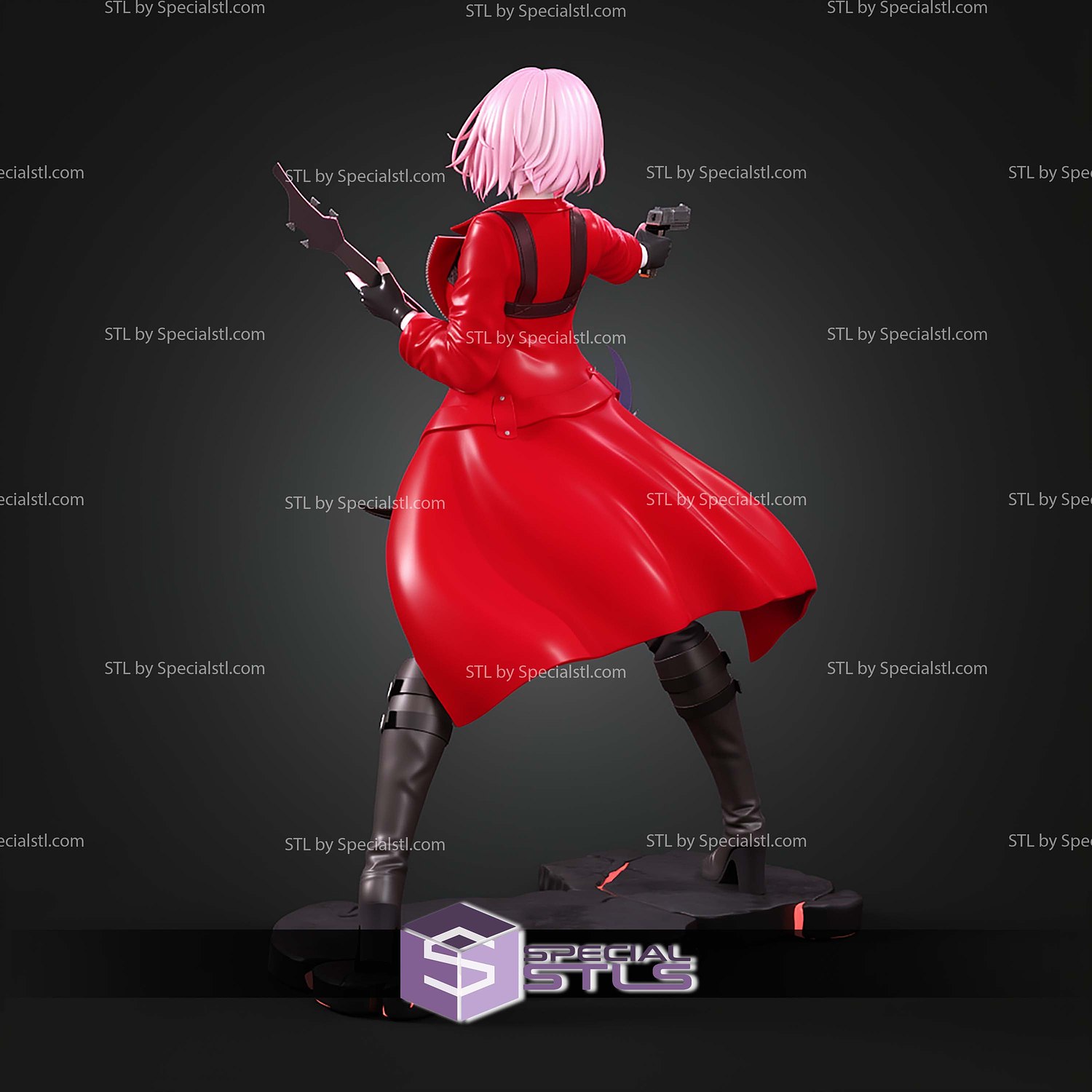 Mori Calliope Dante Outfit Hololive Vtuber STL Files 3D Model — view 7