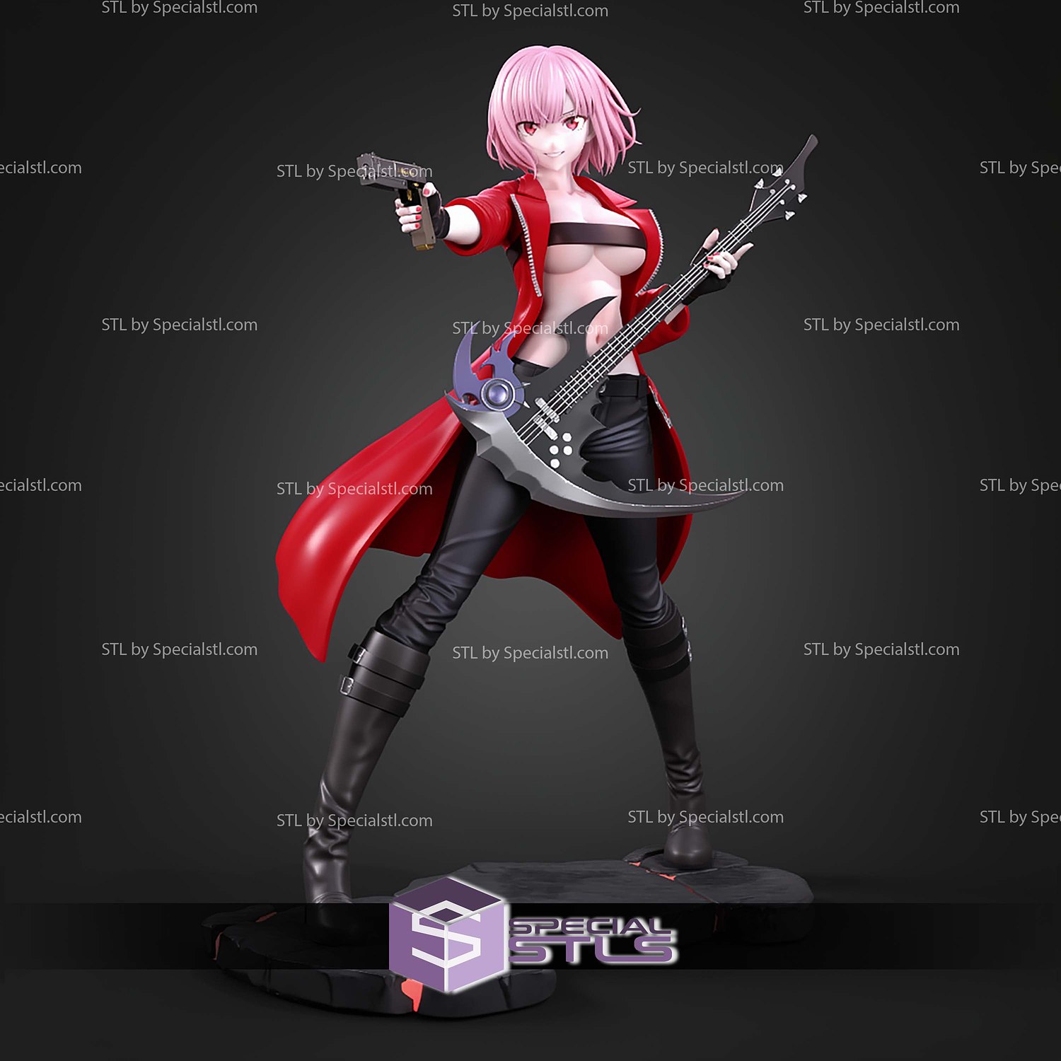 Mori Calliope Dante Outfit Hololive Vtuber STL Files 3D Model — view 8