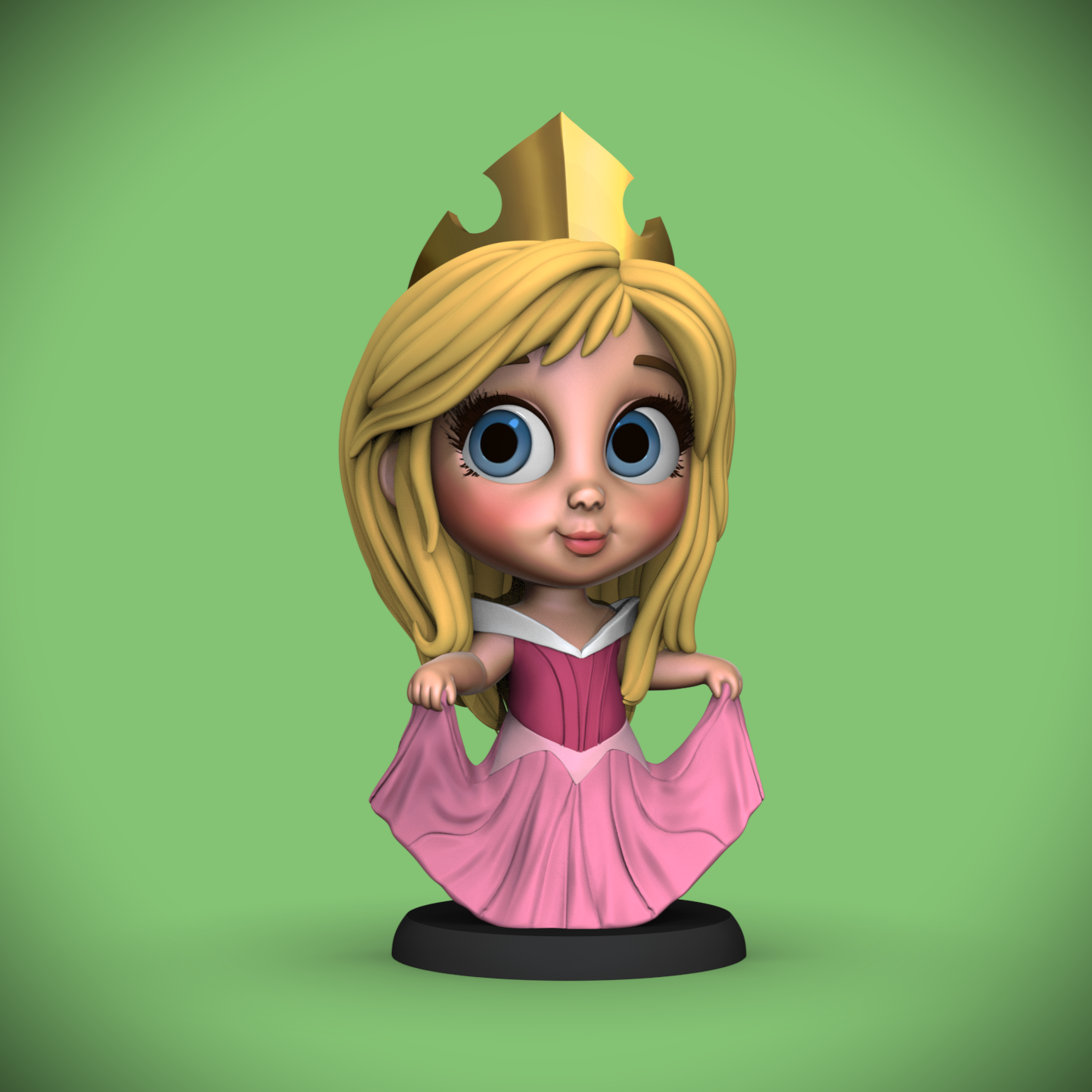 Aurora (Sleeping Beauty)  -"Fairytale Tots" 3D STL Model