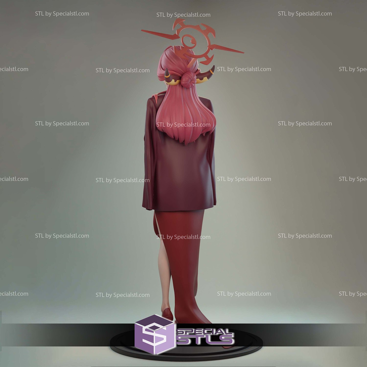 Dress Aru Blue Archive 3D Printing Models STL Model — view 4