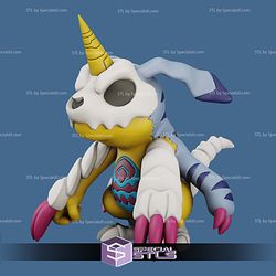 Gabumon Digimon Chibi STL Files 3D Model