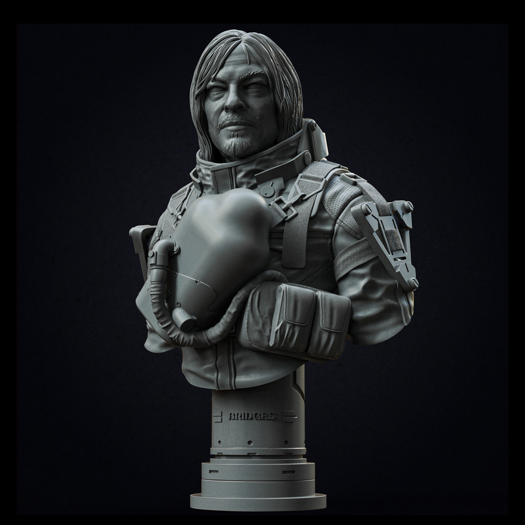 Sam Porter Bridges bust (Pre-Supported) 3D STL Model — view 2
