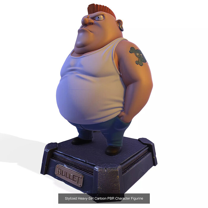 Funny PBR British Comedy Character Collection Pack 3D Model — view 2