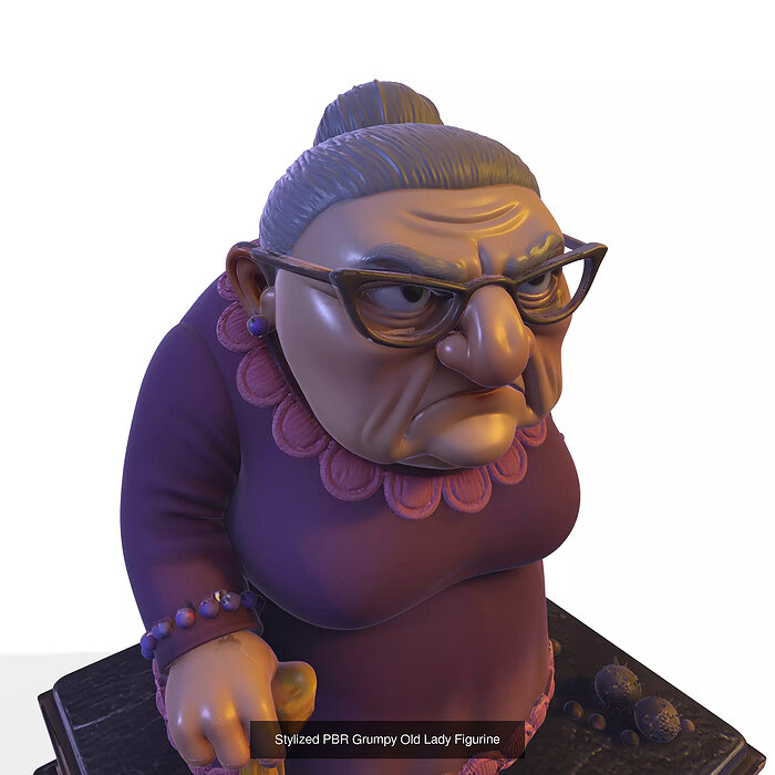 Funny PBR British Comedy Character Collection Pack 3D Model — view 3